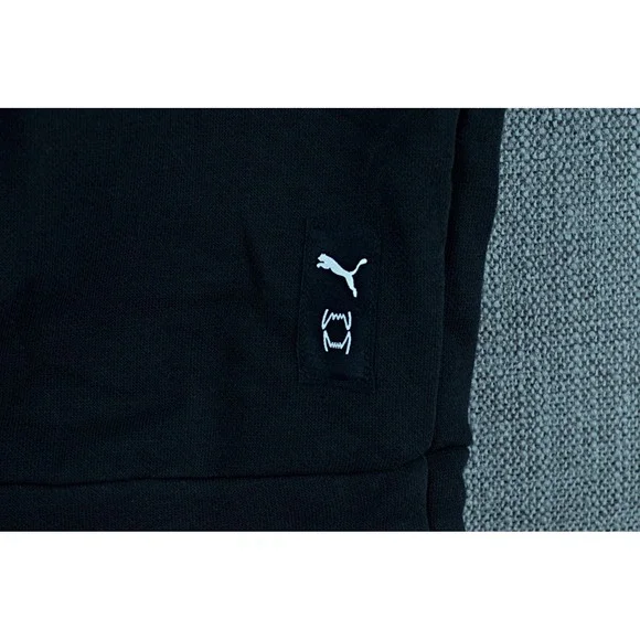 Puma Hoodie Men's 2XL Black Hoops Posterize 2.0 Sweatshirt Graphic Pullover NWT - Picture 4 of 12